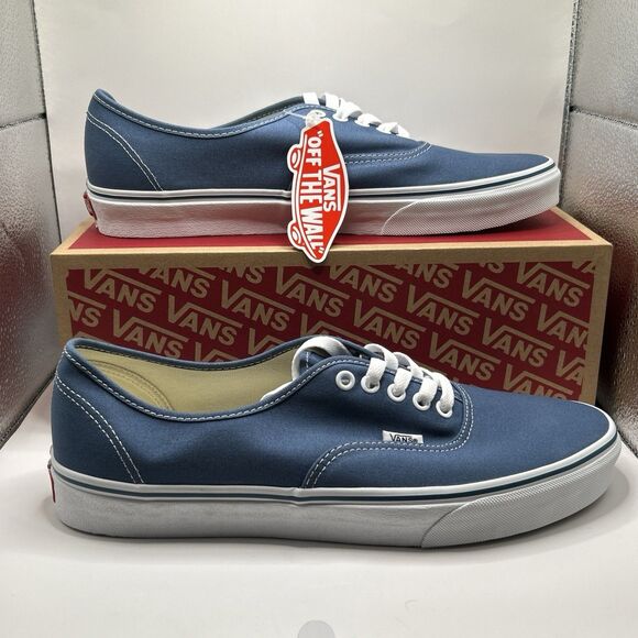 VANS MEN'S VANS AUTHENTIC SKATE SHOES (NAVY), 12 US MENS, 13.5 US WOMENS - Picture 1 of 16